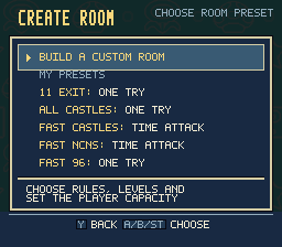 Create Room with Build a Custom Room, My Presets and the built-in room presets.